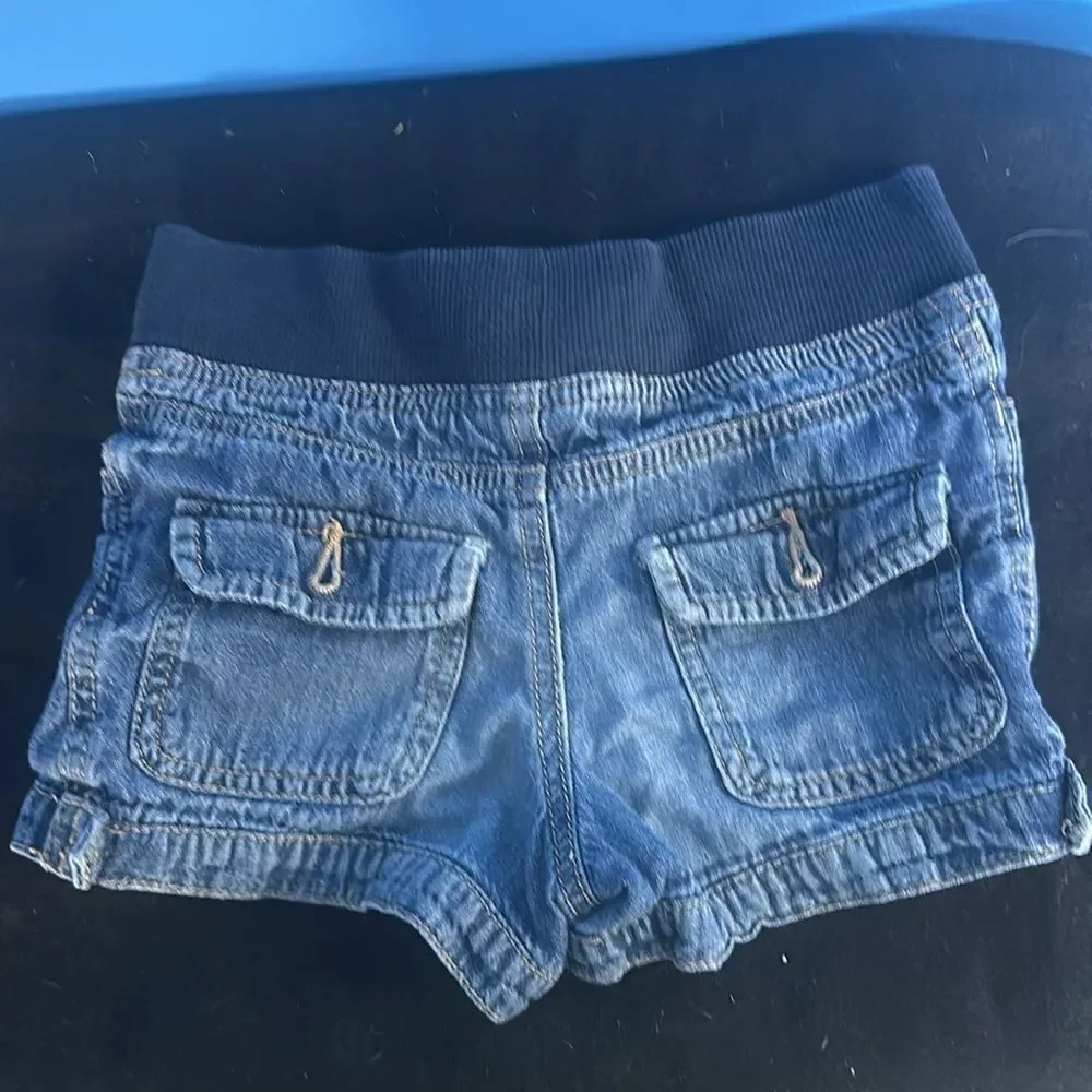 The Children's Place Girls Knit Top Denim Shorts Size 6 Outfit Summer